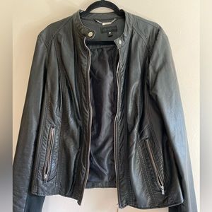 Black faux leather jacket by Worthington